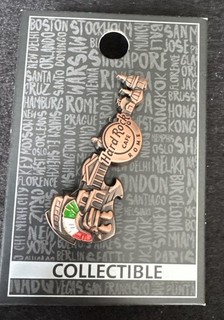 Hard Rock Cafe Pin Rome 3D Skyline Guitar