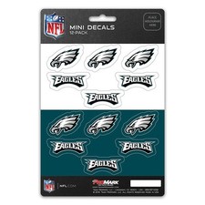 Philadelphia Eagles NFL Vinyl Die-Cut Sticker Decal Set Mini 12 Pack