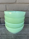 Vintage Lot of 4 Fire King Oven Proof 5” Restaurant Ware JADEITE CHILI BOWLS