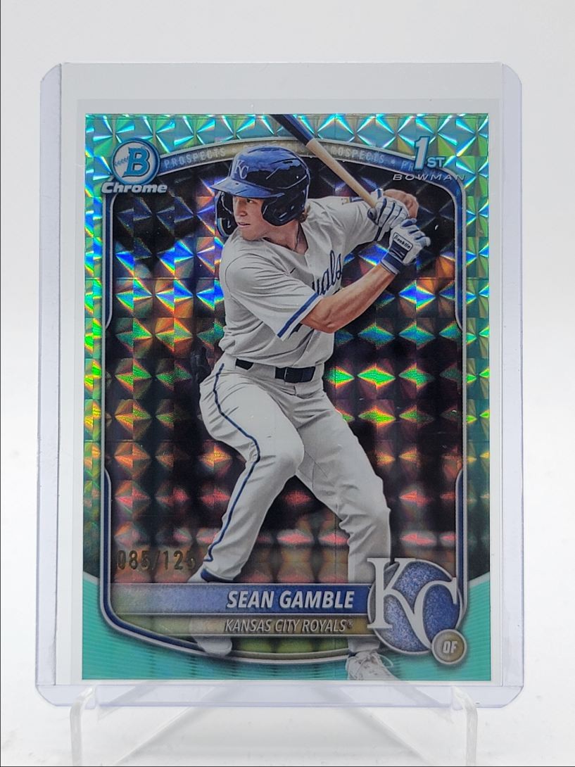 SEAN GAMBLE 2025 BOWMAN CHROME DRAFT 1ST AQUA GEOMETRIC /125 Q3967