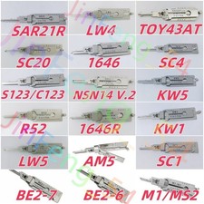 2-in-1 Pick Lishi Tool SC1,SC4,1646,KW1,KW5,LW4,LW5,AM5,M1/MS2,TOY43AT and more