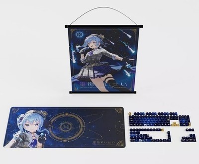 Unopened Hyte Hoshimachi Suisei Hololive Keycap + Mouse Pad w/Tapestry Limited