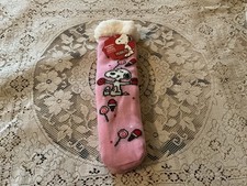 Snoopy Peanuts Sherpa Lined Socks One Size Fits Most Soft Non-Slip NWT