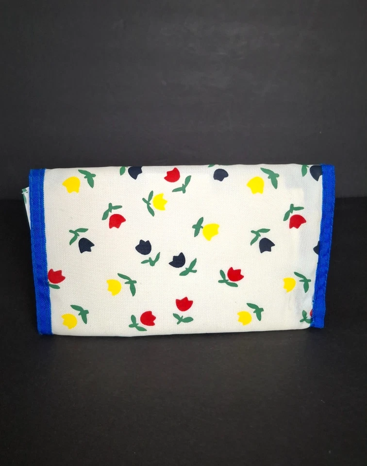 Bolso organizador de cupones vintage blanco floral Carol Wright con divisores clutch Foto 2 de 4