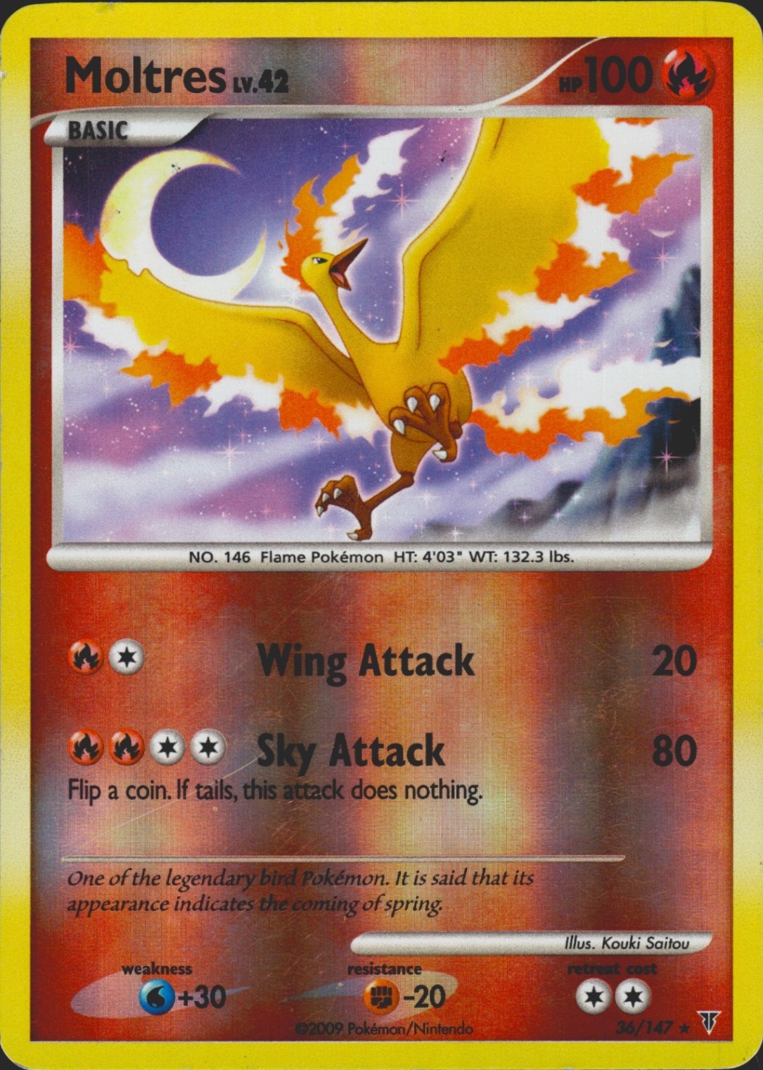 Moltres 36/147 Reverse Holo Rare Supreme Victors Pokémon Card LP