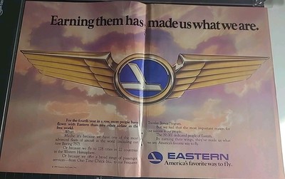 Eastern Airlines Print Ad 1983 16x11 Promo Wall Art Vintage 