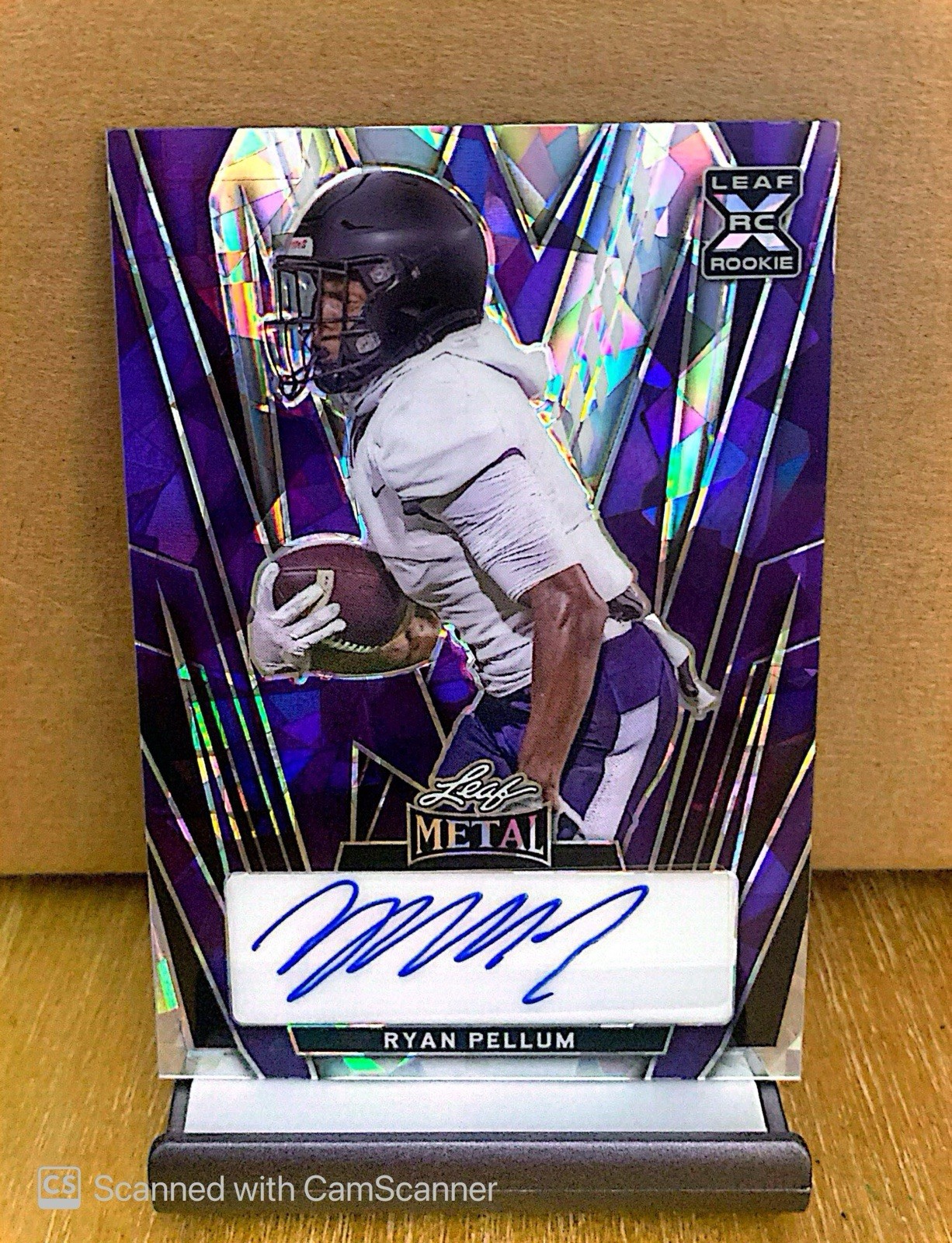 2024 Leaf Metal #BA-RP1 Ryan Pellum Crystal Purple AUTO #/6