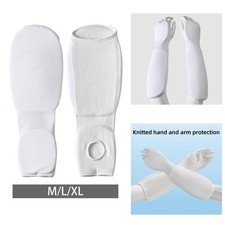 2-teiliges Set - und Unterarmsch&uuml;tzer, bequeme, wei&szlig;e, gepolsterte Armstulpen,