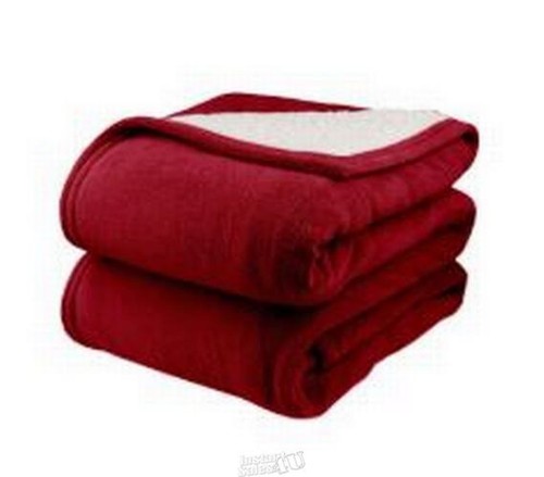 Pure Warmth Flannel Sherpa Electric Heated Warming 50x60 Throw Blanket RED - Picture 5 of 5