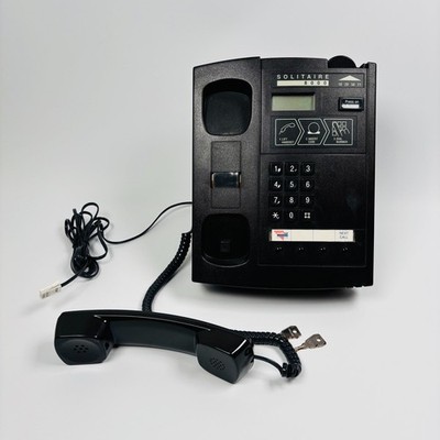 Münztelefon Solitaire 8000 Vintage Tastentelefon Privatabrechnung mit Schlüssel