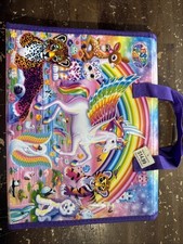 Lisa Frank Binder Unicorn Trifold Portfolio AND Puzzle Pen School Folder 10x13