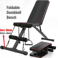 Foldable Weight Bench Adjustable Strength Training Full Body Workout Incline Gym