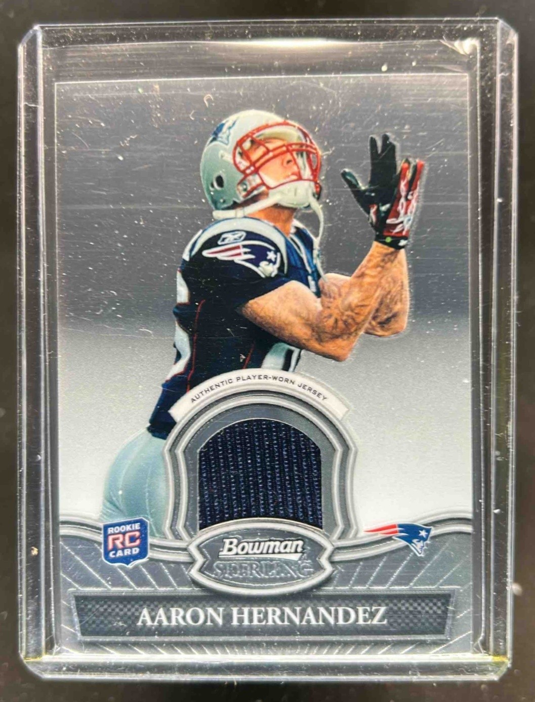 Aaron Hernandez Bowman Sterling Relics #BSRAH Superfractor Patch 1/1