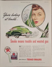 1943 Texaco Dealers Havoline Motor Oil Vintage Ad Youre looking at trouble