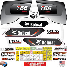 Fits Bobcat T66 Decal Kit Skid Steer Stickers - SILVER EDTION - Free Shipping