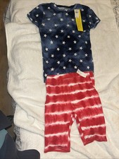 NWT Old Navy Unisex Short Pajama See Size 10 - Red, White And Blue