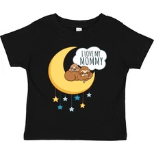 Inktastic I Love My Mommy Toddler T-Shirt Mom Mother Mama From Dad Daughter Moon