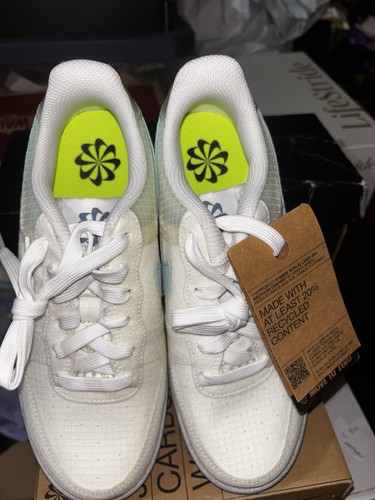 Nike Air Force 1 Low Crater (GS) Big Kids' Shoes White Copa DC9326-100•Size 6.5Y - Picture 7 of 16
