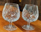 Vintage Waterford Crystal Lismore Brandy Snifters  5-1/8" (2) - MINT