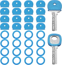 50 PCS Key Caps Covers Tags Soft Rubber Key Covers Identifiers Rings Toppers for
