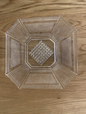 EAPG c 1882 DERBY / PLEAT & PANEL Bryce, Walker & Co COLORLESS 7'' W Plate