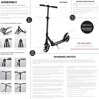LaScoota Kick Scooter for Kids Ages 6+, Teens & Adults, Large 8" Sturdy Ureth... - Picture 9 of 9