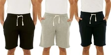 Men's Sweat Shorts Fleece Cotton Gym Terry Casual Jogger Shorts with Pockets