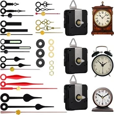 EMOON 3-Piece Silent Clock Mechanism Kit with 8 Pairs of Short Hands... 
