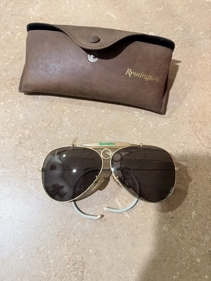 Óculos de sol Remington aviador óculos de tiro segurança resistência ao impacto vintage escuro - Imagem 3 de 4