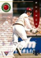 1995 1996 QUEENSLAND Cricket Card ALLAN BORDER Sheffield Shield Futera