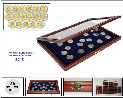 SAFE-5854-Holz-Münzvitrinen-10-Jahre-EURO-Bargeld-2012-2-EURO-in-Münzkapseln-26