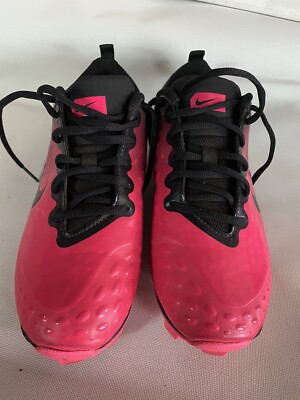 Nike Pink Black 856435-066 FastFlex Softball Soccer Cleats Size