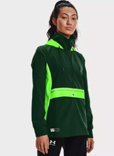 NWT 80 Under Armour Women's UA Accelerate Off-Pitch Anorak Green 1365422