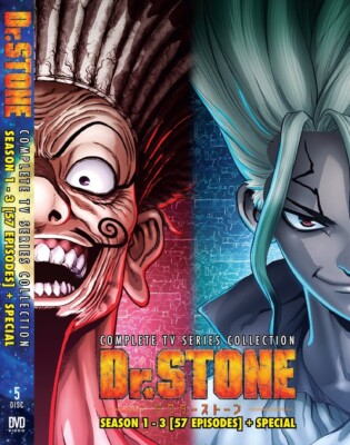DR.STONE SEASON 1-3 ( EPISODE 1-57 END ) + SPECIAL  DVD + EXTRA GIFT