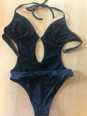 Maillot De Bain 1 Pièce La Perla Studio Noir - Taille 38, Bonnet B, Trikini Avec Anneau & Laçage
