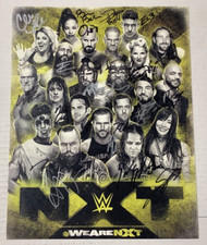 NXT Roster signed 11x14 autographed Photo Bianca Belair / Adam Cole / Io Sky+++
