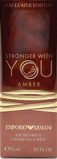 GIORGIO ARMANI STRONGER WITH YOU AMBER EDP SPRAY UNISEX 0.5 Oz TRAVEL SIZE!