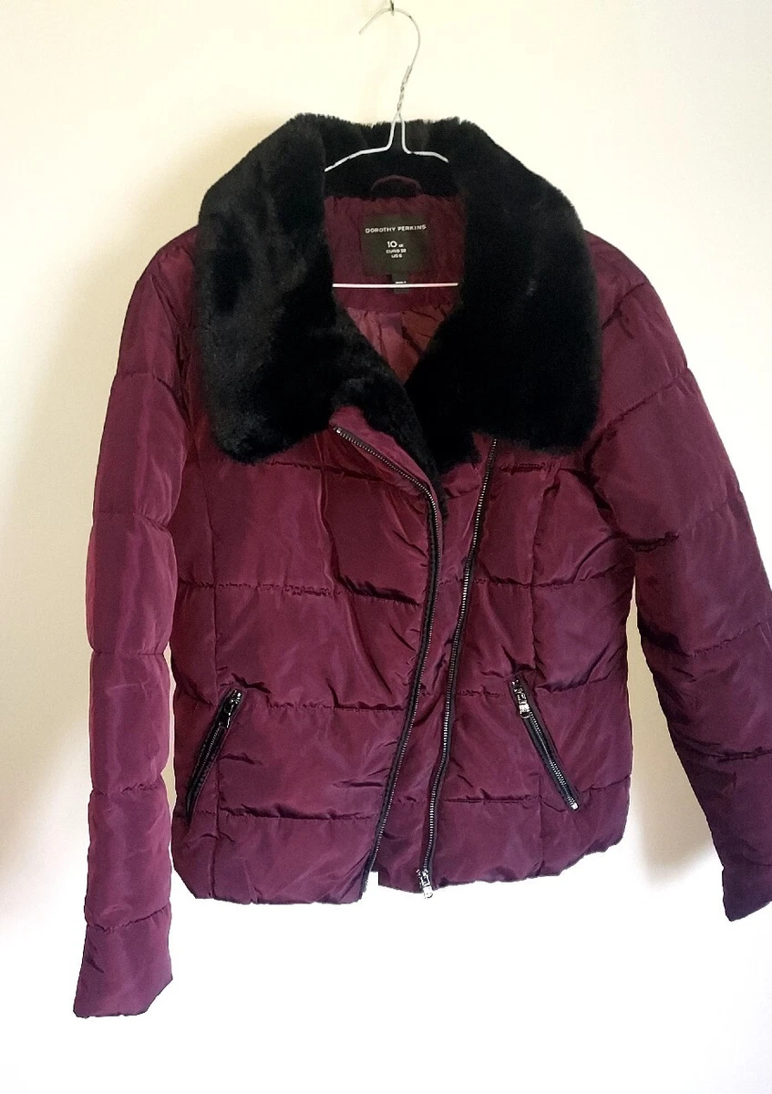 Dorothy perkins outlet burgundy coat