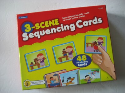Show and Tell 4枚セット LAKESHORE EDUCATIONAL PRODUCT 3 SCENE SEQUENCING PICTURE STORIES