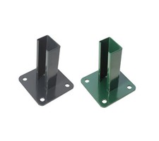 Bodenplatten, 125x125mm für 60x40 mm Pfosten Doppelstab Stabmatten Platte