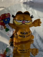 Vintage Garfield Figure 80’s Bully West Germany Vinyl Have A Nice Day