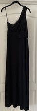 Nine West Cocktail Evening Party Formal Maxi Black One-Shoulder Dress Pre-owned