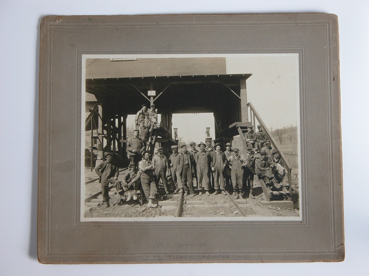 Vtg COAL MINERS PHOTOGRAPH KehoTa Mine Ohio 1900s - 1920s Coal