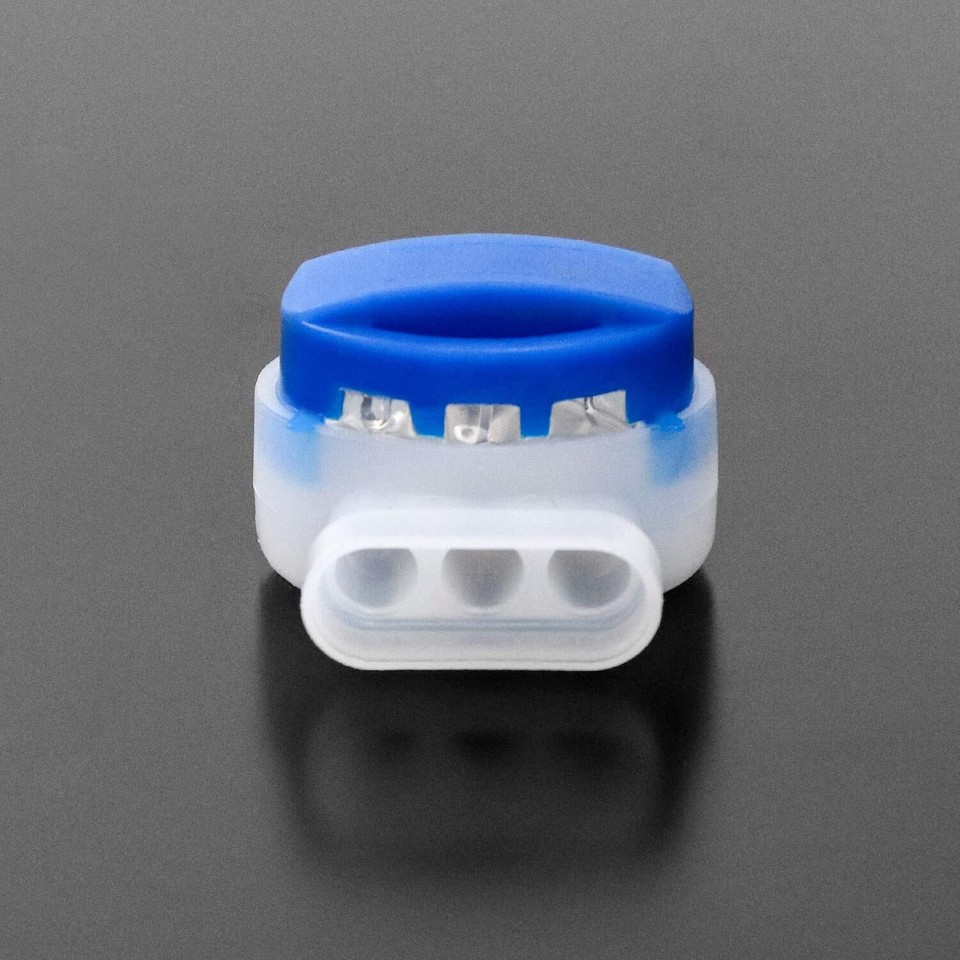 QWORK 50 Pack 3 Wire Connectors Electrical IDC 314BOX Pigtail