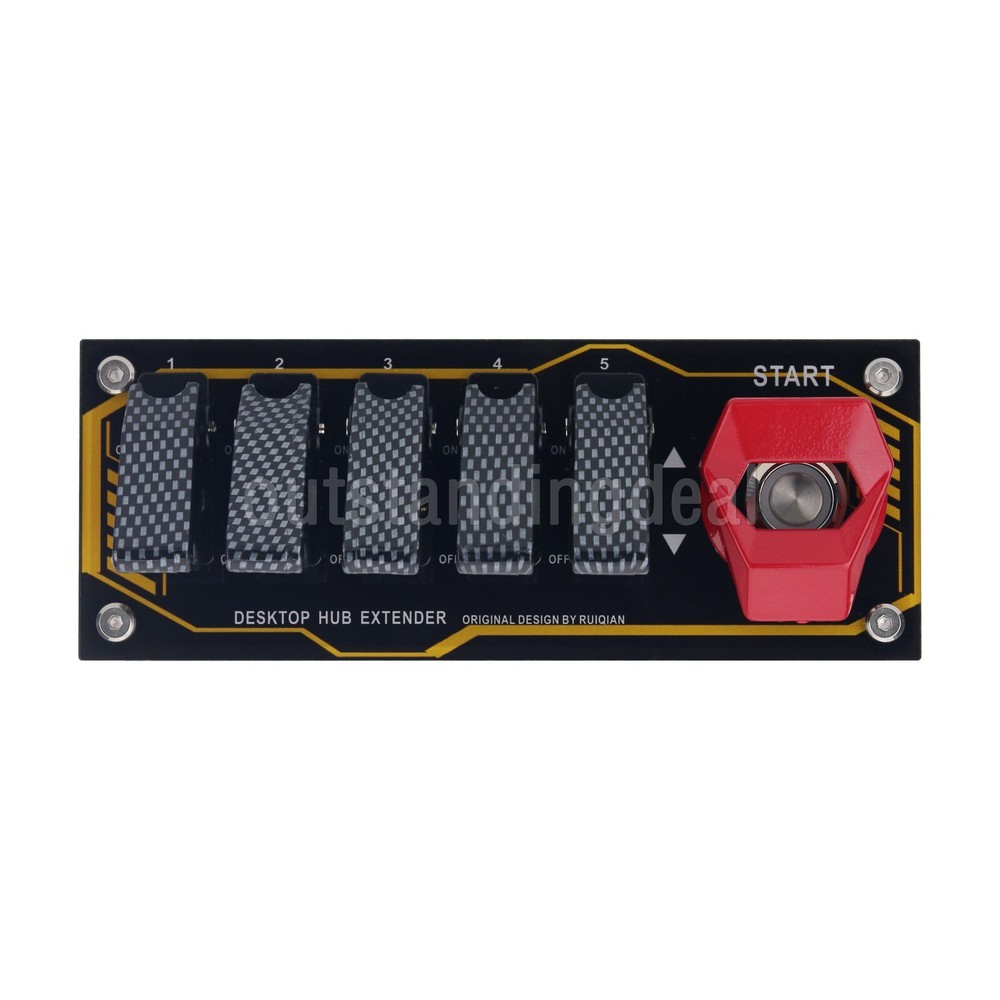 USB Switch USB Hub Built-in RGB Light Support Bluetooth for Retro Decoration