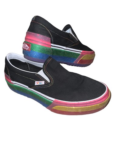 glitter platform vans
