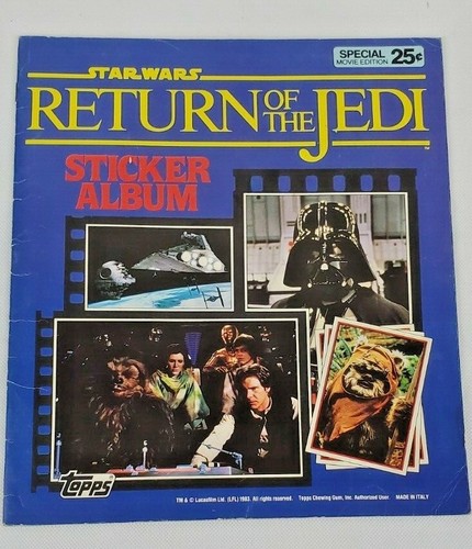 PANINI STAR WARS RETURN OF THE JEDI 1983 STICKER ALBUM with some stickers - Picture 1 of 7