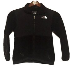 The North Face Girls Black Denali Polartec Fleece Full Zip Jacket Size M