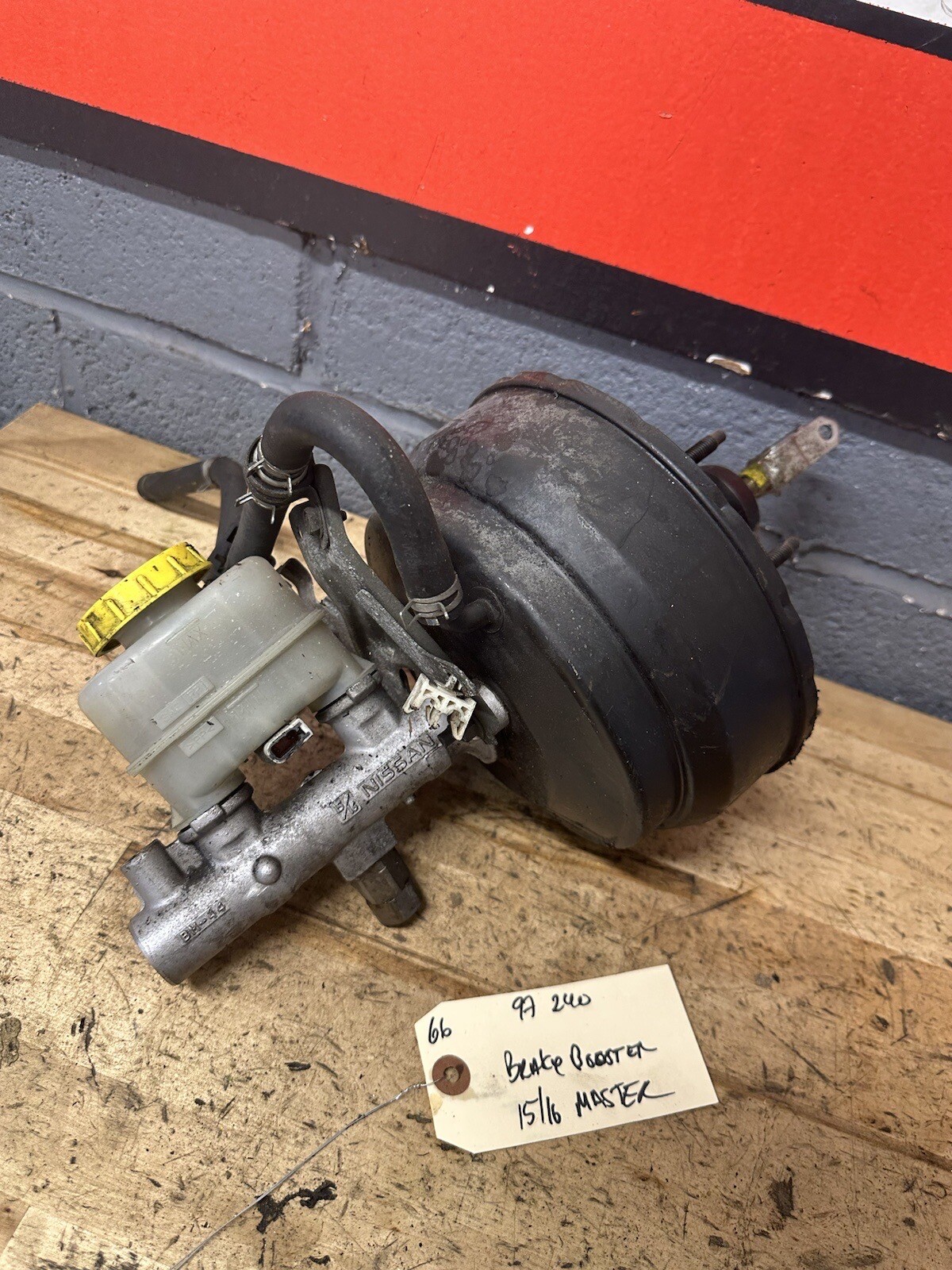 66 9598 OEM Nissan S14 240SX Brake Booster W/ 15/16 Master Cylinder