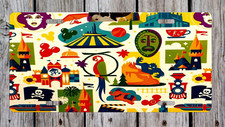 Disney's Rides Metal License Plate Sign Haunted Mansion Pirates Tiki Room